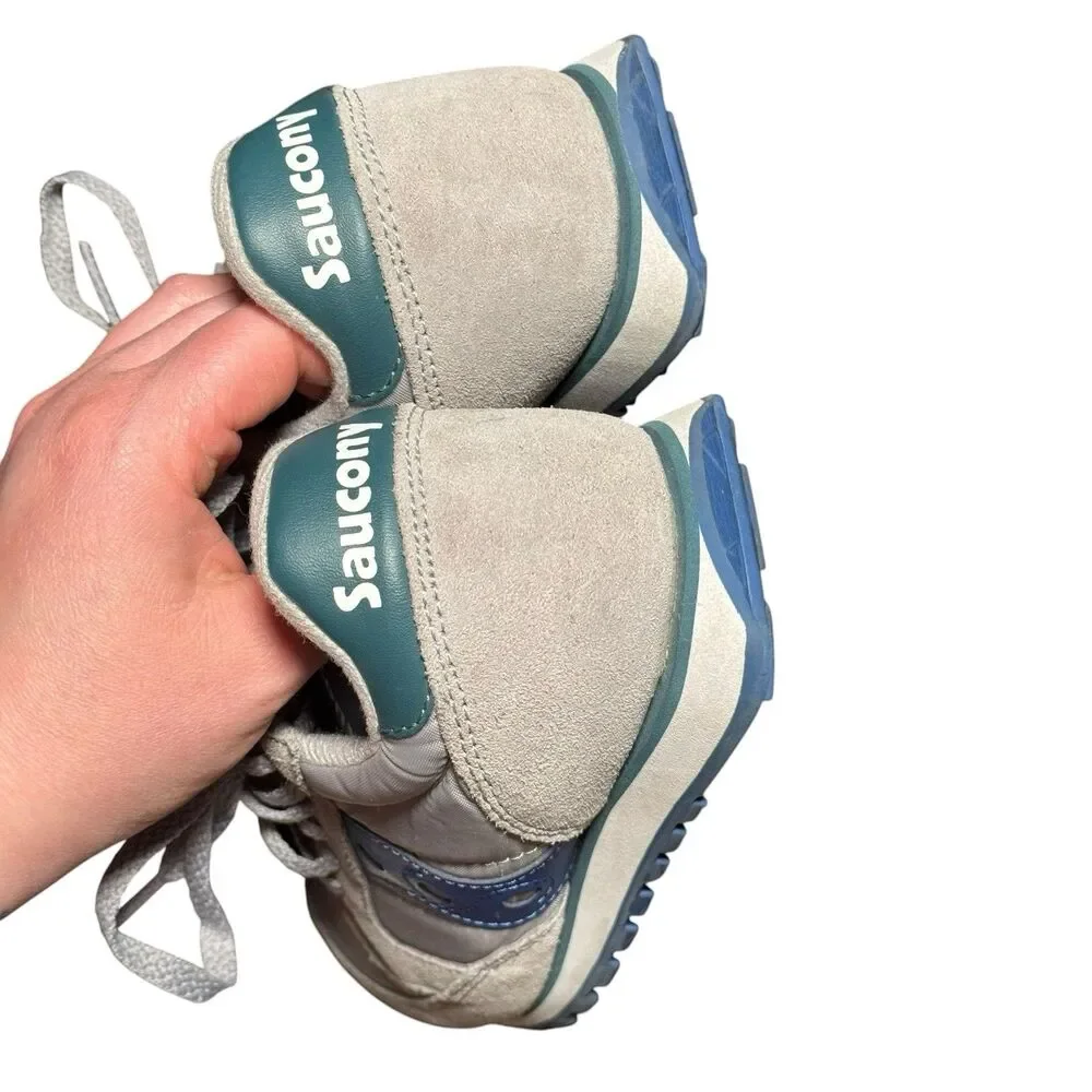 Saucony Jazz Low Pro Blue Gray Sneakers Mens Size 5 Classic Retro Running Shoes